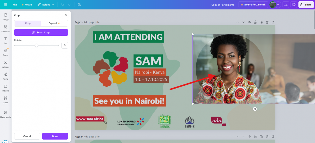 Screenshot from Canva